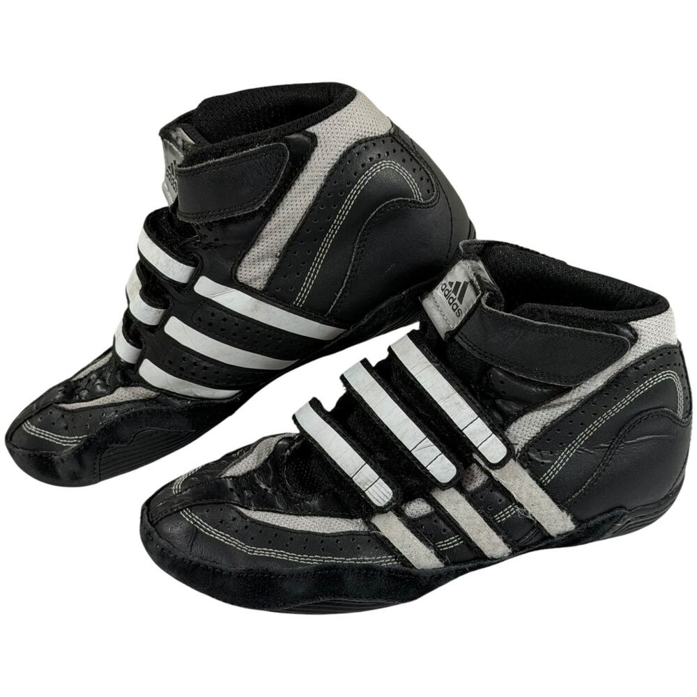 Adidas Extero Jr Wrestling Shoes Youth 5.5Y Black White Vintage 2008 #016915